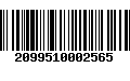 Código de Barras 2099510002565