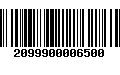 Código de Barras 2099900006500