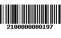 Código de Barras 2100000000197