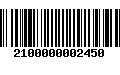 Código de Barras 2100000002450