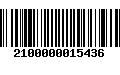 Código de Barras 2100000015436