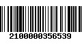 Código de Barras 2100000356539