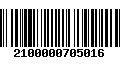 Código de Barras 2100000705016