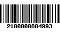 Código de Barras 2100000804993