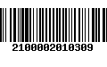 Código de Barras 2100002010309