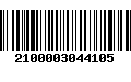 Código de Barras 2100003044105