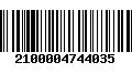 Código de Barras 2100004744035