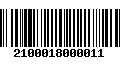 Código de Barras 2100018000011