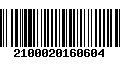 Código de Barras 2100020160604