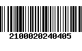 Código de Barras 2100020240405