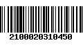 Código de Barras 2100020310450