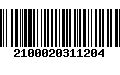 Código de Barras 2100020311204