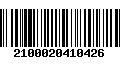 Código de Barras 2100020410426