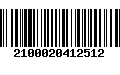 Código de Barras 2100020412512