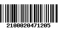 Código de Barras 2100020471205