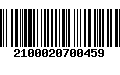 Código de Barras 2100020700459