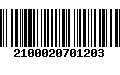 Código de Barras 2100020701203