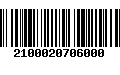 Código de Barras 2100020706000