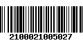 Código de Barras 2100021005027