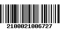 Código de Barras 2100021006727