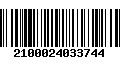 Código de Barras 2100024033744