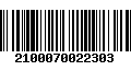 Código de Barras 2100070022303