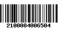 Código de Barras 2100084006504