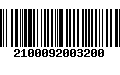 Código de Barras 2100092003200