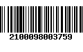 Código de Barras 2100098003759