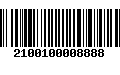 Código de Barras 2100100008888