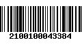 Código de Barras 2100100043384