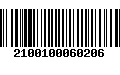 Código de Barras 2100100060206