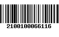 Código de Barras 2100100066116