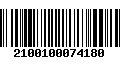 Código de Barras 2100100074180