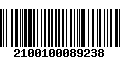 Código de Barras 2100100089238