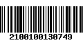 Código de Barras 2100100130749