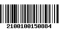 Código de Barras 2100100150884