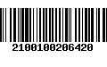 Código de Barras 2100100206420