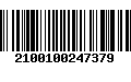 Código de Barras 2100100247379