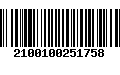 Código de Barras 2100100251758