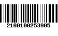 Código de Barras 2100100253905