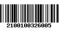 Código de Barras 2100100326005