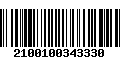 Código de Barras 2100100343330