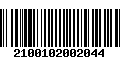 Código de Barras 2100102002044