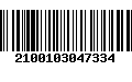 Código de Barras 2100103047334