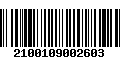 Código de Barras 2100109002603