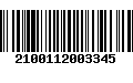 Código de Barras 2100112003345