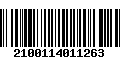 Código de Barras 2100114011263