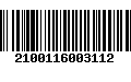 Código de Barras 2100116003112