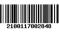 Código de Barras 2100117002848